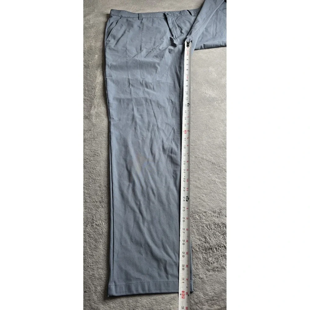 Rhone Commuter Classic Pants Mens 38x32 Gray Blue Slim Fit Straight  Zip Pocket